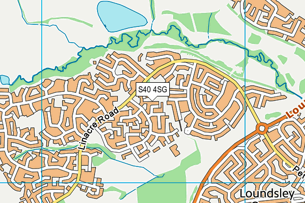 S40 4SG map - OS VectorMap District (Ordnance Survey)