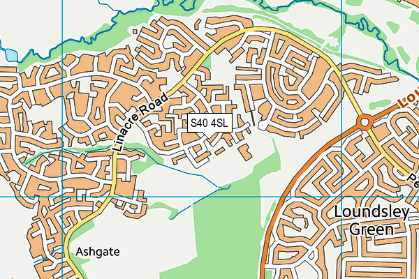 S40 4SL map - OS VectorMap District (Ordnance Survey)