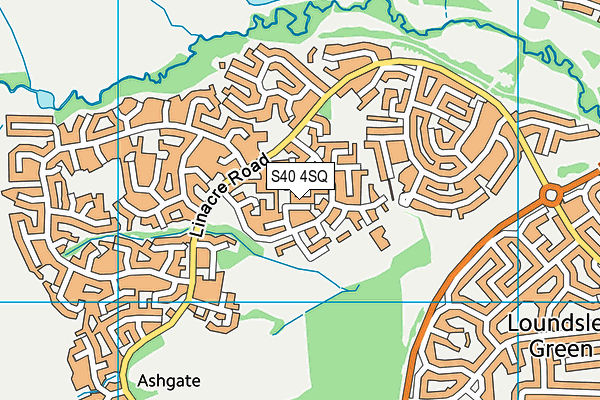 S40 4SQ map - OS VectorMap District (Ordnance Survey)