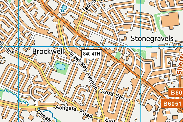 S40 4TH map - OS VectorMap District (Ordnance Survey)