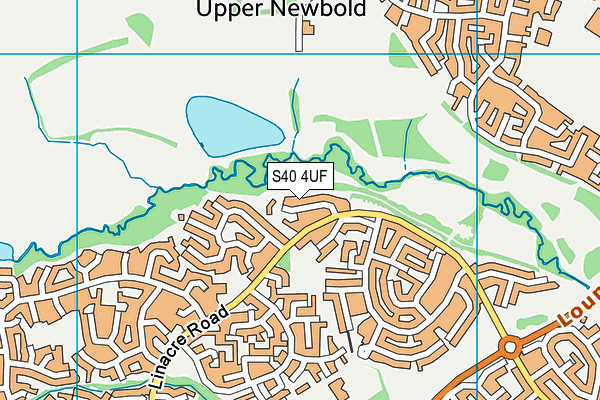 S40 4UF map - OS VectorMap District (Ordnance Survey)
