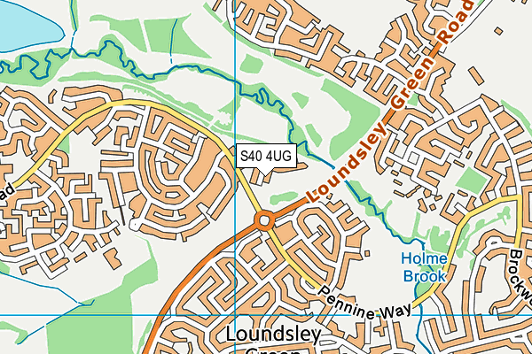 S40 4UG map - OS VectorMap District (Ordnance Survey)