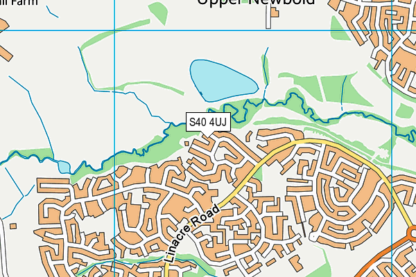S40 4UJ map - OS VectorMap District (Ordnance Survey)