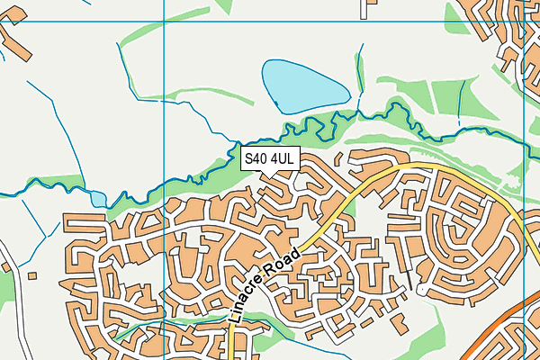 S40 4UL map - OS VectorMap District (Ordnance Survey)