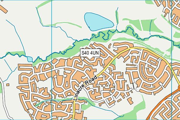 S40 4UN map - OS VectorMap District (Ordnance Survey)