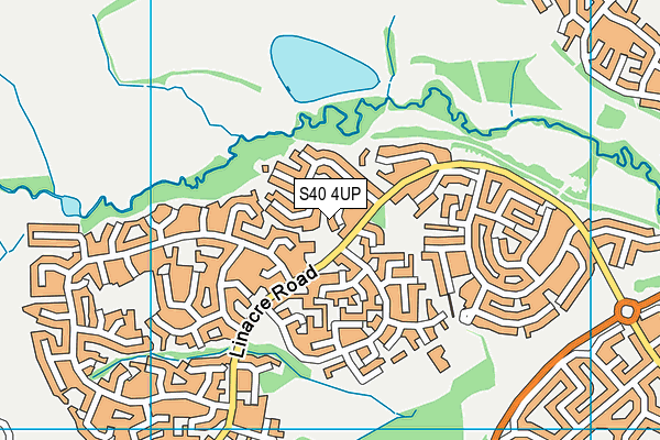 S40 4UP map - OS VectorMap District (Ordnance Survey)