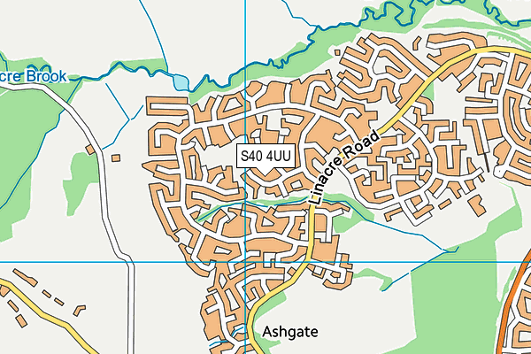 S40 4UU map - OS VectorMap District (Ordnance Survey)