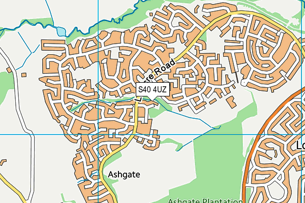 S40 4UZ map - OS VectorMap District (Ordnance Survey)
