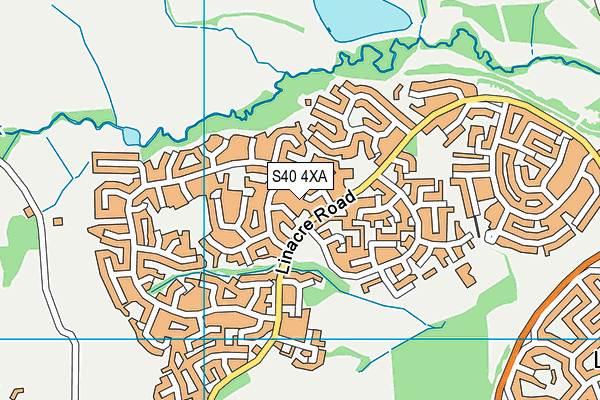 S40 4XA map - OS VectorMap District (Ordnance Survey)