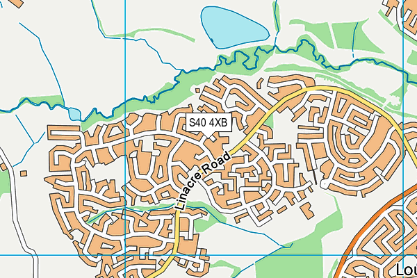 S40 4XB map - OS VectorMap District (Ordnance Survey)
