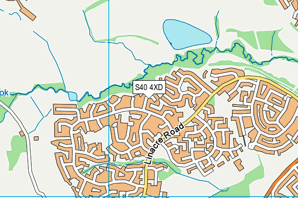 S40 4XD map - OS VectorMap District (Ordnance Survey)