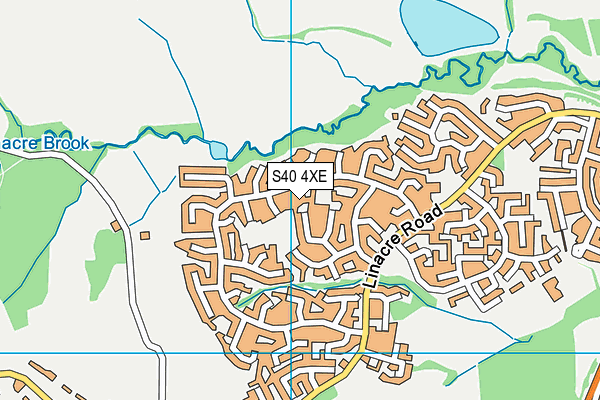S40 4XE map - OS VectorMap District (Ordnance Survey)