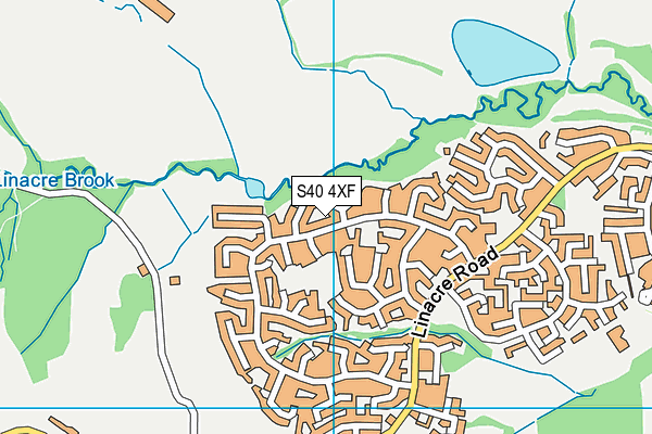 S40 4XF map - OS VectorMap District (Ordnance Survey)