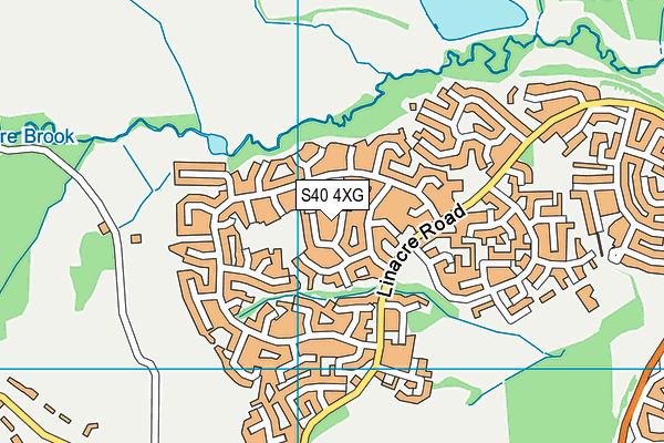 S40 4XG map - OS VectorMap District (Ordnance Survey)