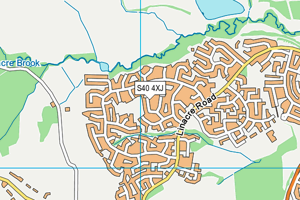 S40 4XJ map - OS VectorMap District (Ordnance Survey)
