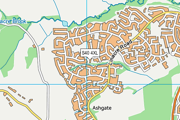 S40 4XL map - OS VectorMap District (Ordnance Survey)