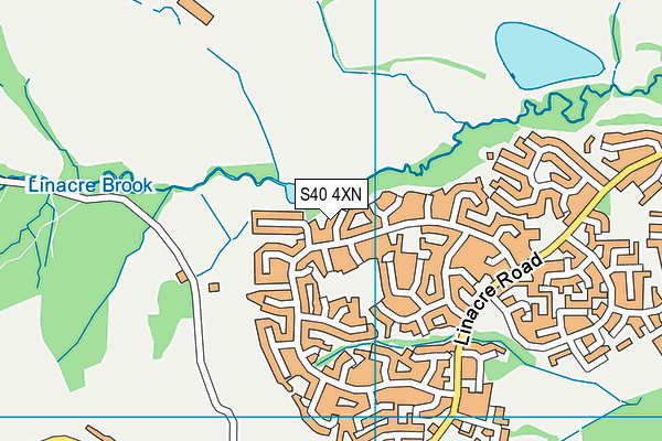 S40 4XN map - OS VectorMap District (Ordnance Survey)