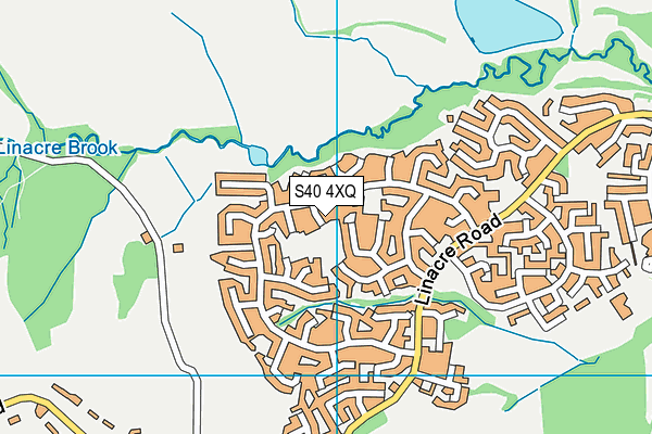 S40 4XQ map - OS VectorMap District (Ordnance Survey)