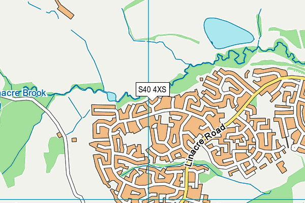 S40 4XS map - OS VectorMap District (Ordnance Survey)