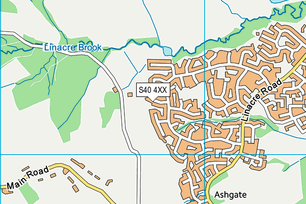 S40 4XX map - OS VectorMap District (Ordnance Survey)