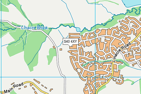 S40 4XY map - OS VectorMap District (Ordnance Survey)