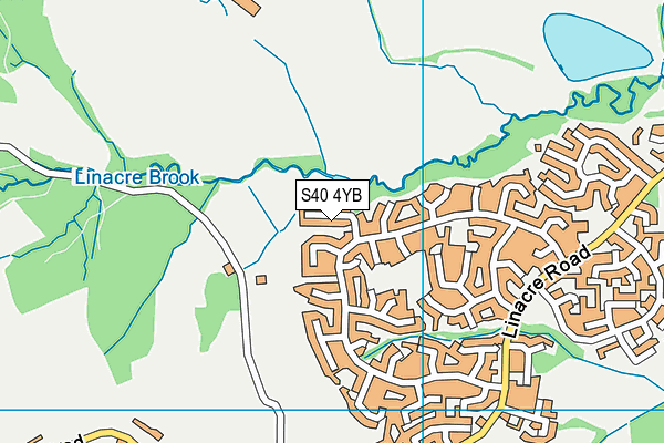 S40 4YB map - OS VectorMap District (Ordnance Survey)