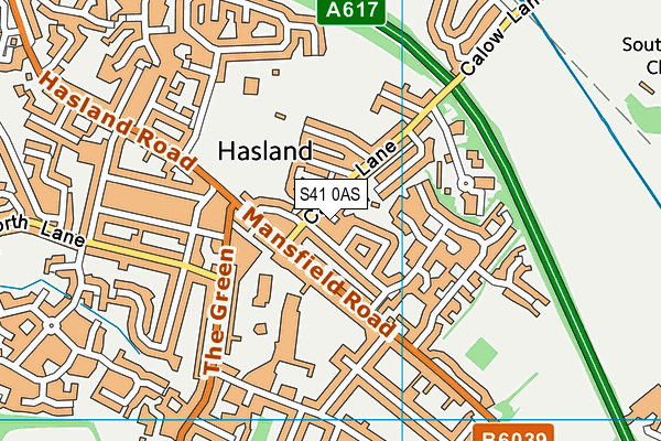 S41 0AS map - OS VectorMap District (Ordnance Survey)