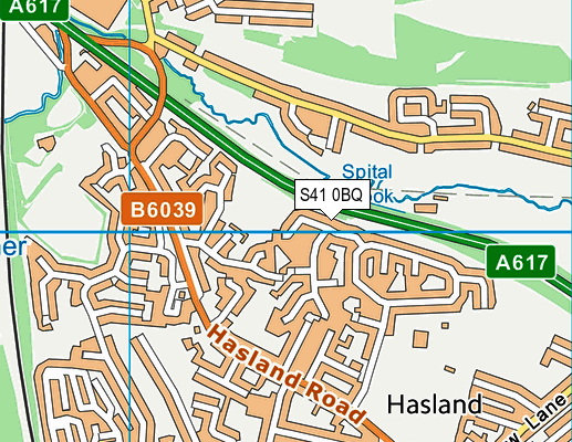 S41 0BQ map - OS VectorMap District (Ordnance Survey)