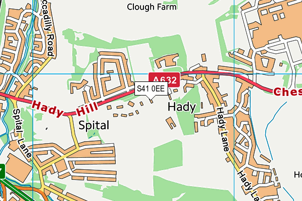 S41 0EE map - OS VectorMap District (Ordnance Survey)