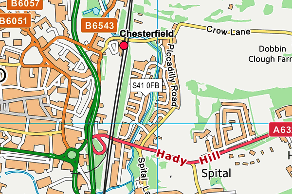 S41 0FB map - OS VectorMap District (Ordnance Survey)