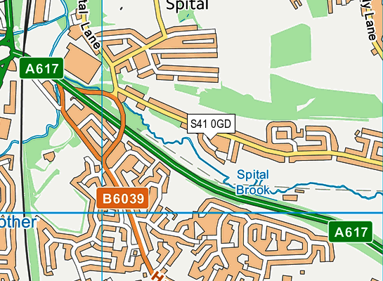 S41 0GD map - OS VectorMap District (Ordnance Survey)