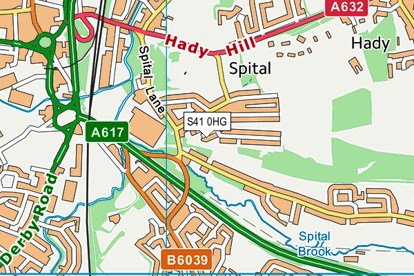 S41 0HG map - OS VectorMap District (Ordnance Survey)