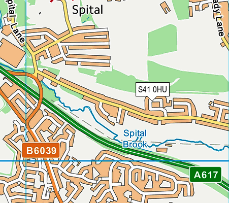 S41 0HU map - OS VectorMap District (Ordnance Survey)