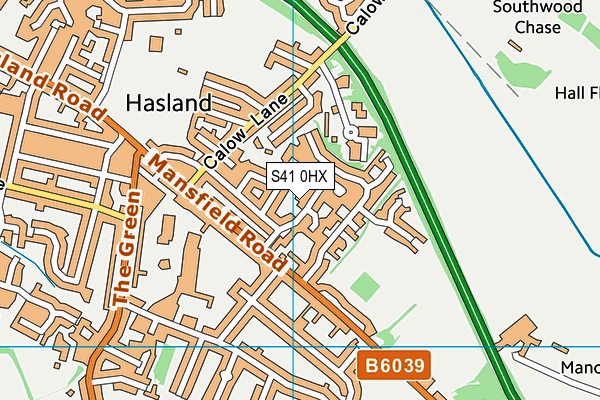 S41 0HX map - OS VectorMap District (Ordnance Survey)