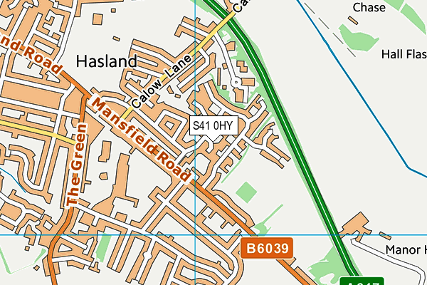 S41 0HY map - OS VectorMap District (Ordnance Survey)