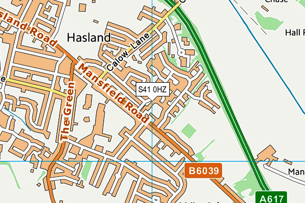 S41 0HZ map - OS VectorMap District (Ordnance Survey)