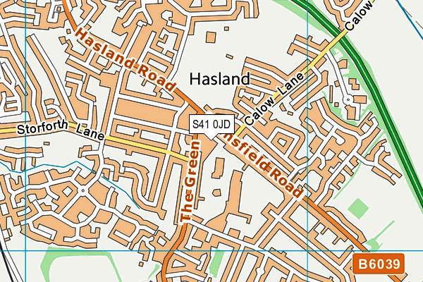S41 0JD map - OS VectorMap District (Ordnance Survey)