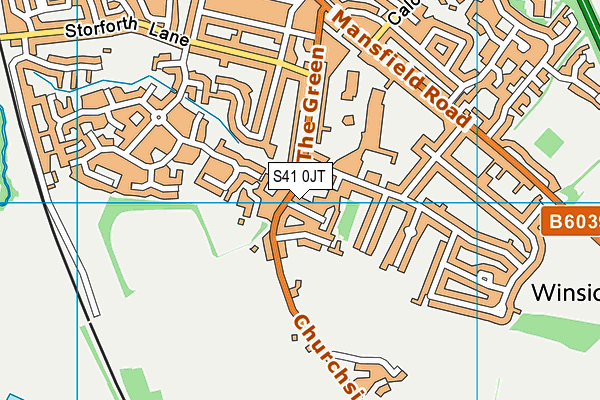 S41 0JT map - OS VectorMap District (Ordnance Survey)