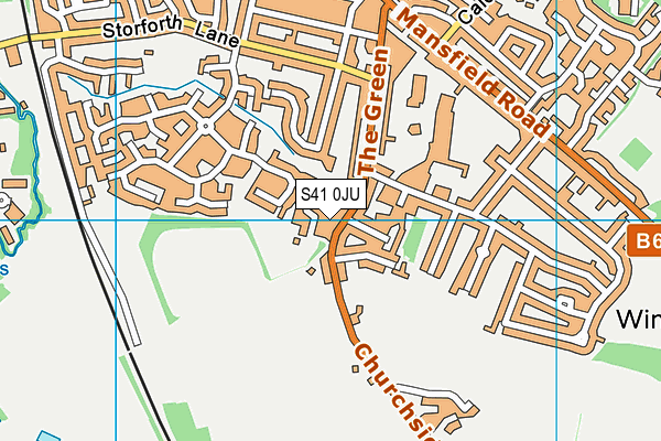 S41 0JU map - OS VectorMap District (Ordnance Survey)