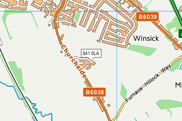 S41 0LA map - OS VectorMap District (Ordnance Survey)