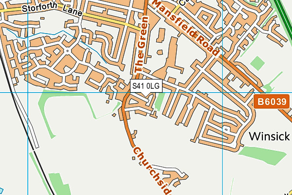 S41 0LG map - OS VectorMap District (Ordnance Survey)