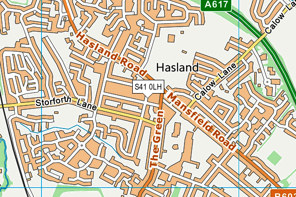 S41 0LH map - OS VectorMap District (Ordnance Survey)