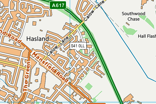 S41 0LL map - OS VectorMap District (Ordnance Survey)