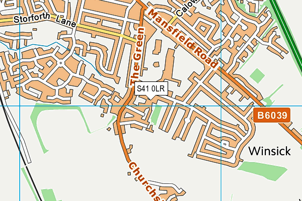 S41 0LR map - OS VectorMap District (Ordnance Survey)