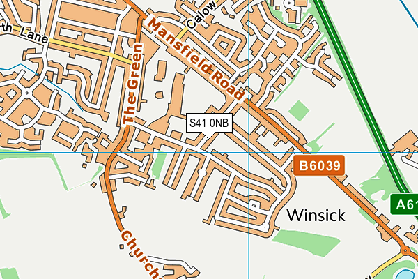 S41 0NB map - OS VectorMap District (Ordnance Survey)