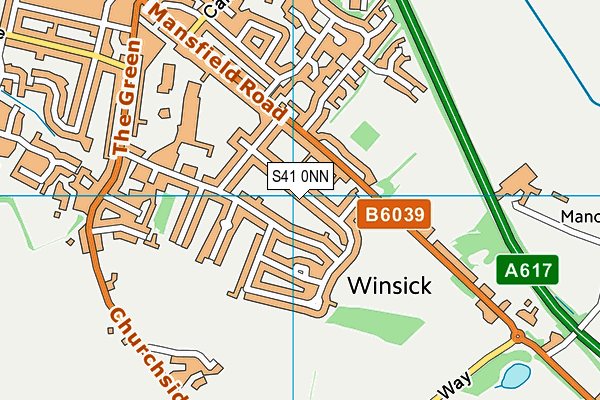 S41 0NN map - OS VectorMap District (Ordnance Survey)