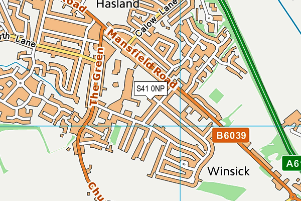 S41 0NP map - OS VectorMap District (Ordnance Survey)