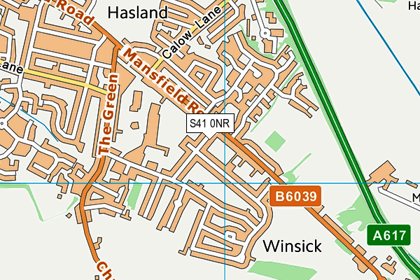 S41 0NR map - OS VectorMap District (Ordnance Survey)