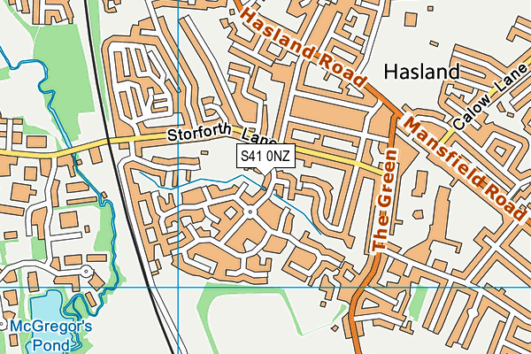 S41 0NZ map - OS VectorMap District (Ordnance Survey)