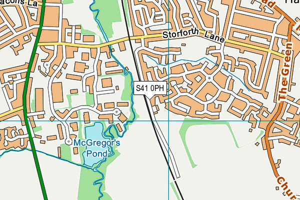 S41 0PH map - OS VectorMap District (Ordnance Survey)
